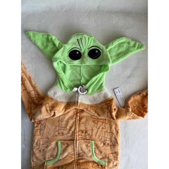Disney Other - NWT Star Wars Grogu Baby Yoda Fleece Adult One Piece Pajama Costume M 8-10
